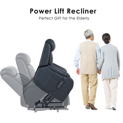 Power Lift Recliner for Elderly with Remote & Side Pocket