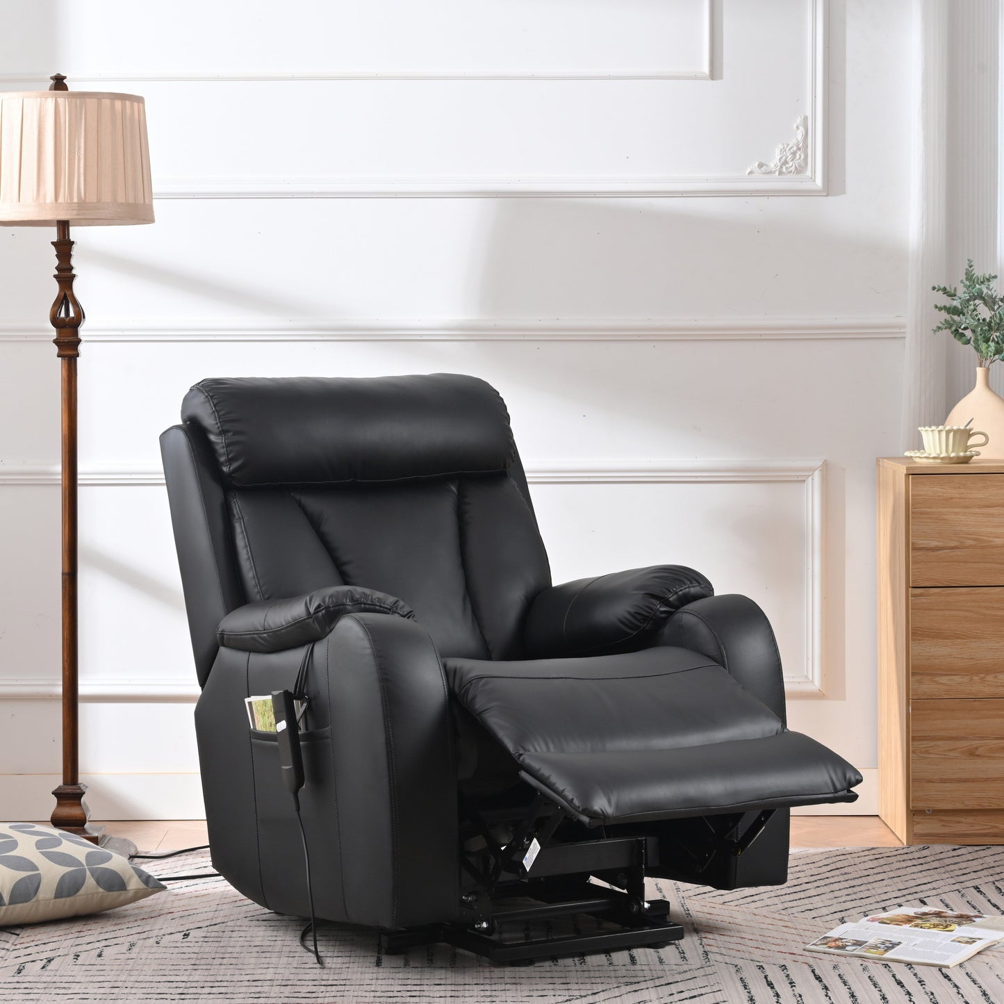 Power Lift Recliner for Elderly with Remote & Side Pocket