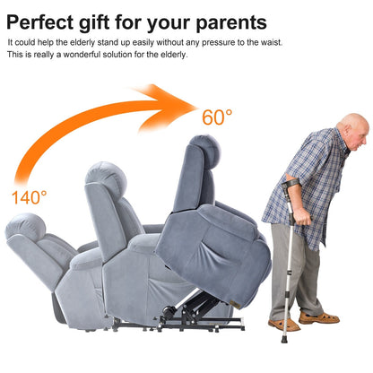 Power Lift Recliner for Elderly with Remote & Side Pocket