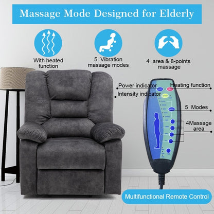 Power Lift Recliner w/Massage & Heating Function and USB Charging Portï¼Electric Reclining Chair