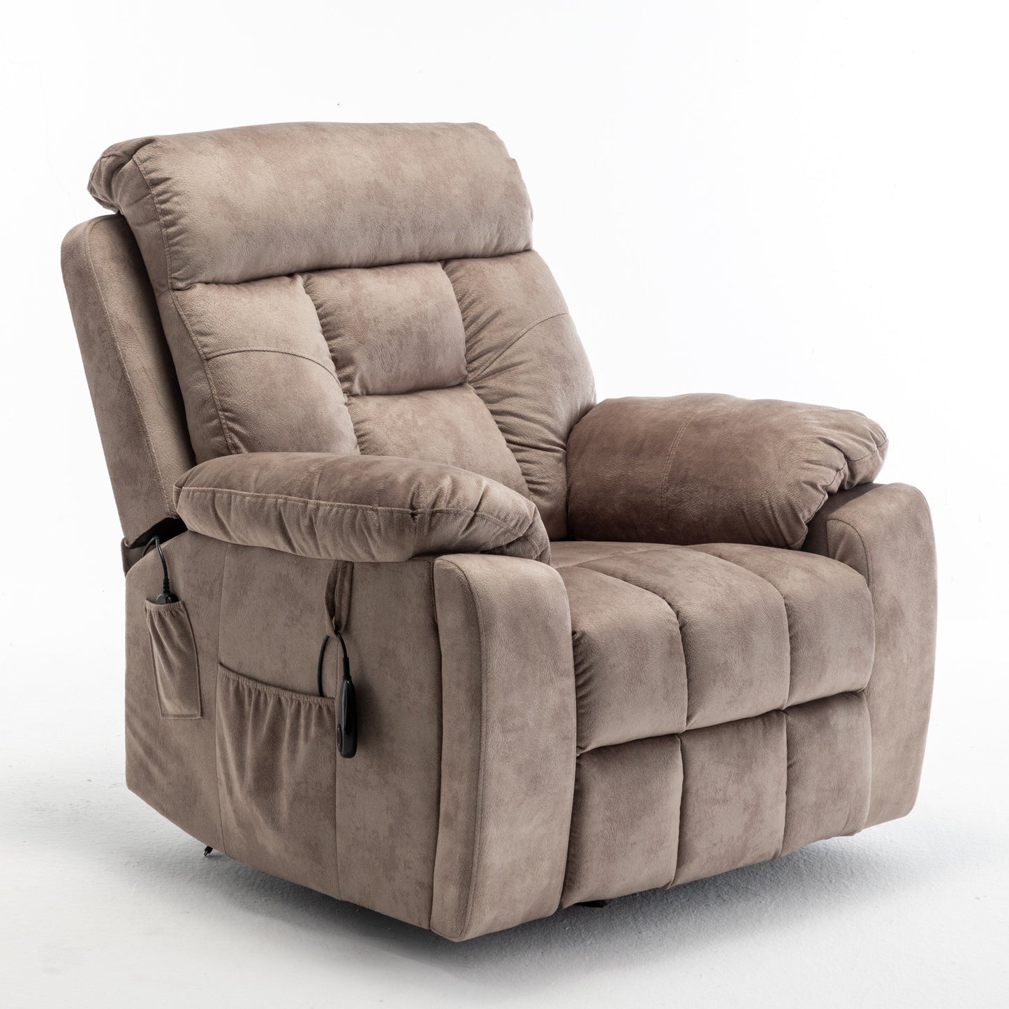 Power Lift Recliner with German Motor, Massage, Heat, Stainless Steel Cup Holders, and Quick Assembly