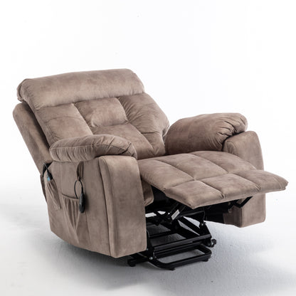 Power Lift Recliner with German Motor, Massage, Heat, Stainless Steel Cup Holders, and Quick Assembly