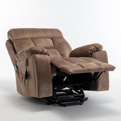 Power Lift Recliner with German Motor, Massage, Heat, Stainless Steel Cup Holders, and Quick Assembly