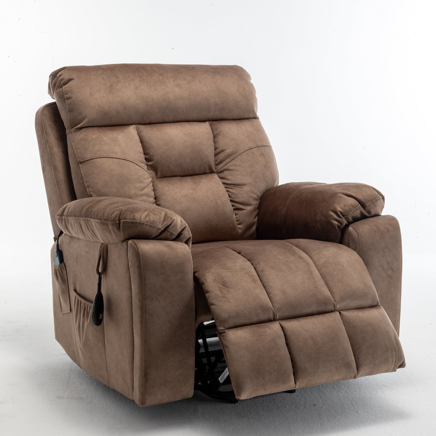 Power Lift Recliner with German Motor, Massage, Heat, Stainless Steel Cup Holders, and Quick Assembly