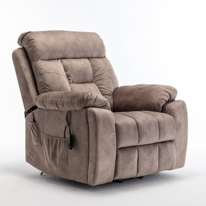 Power Lift Recliner with German Motor, Massage, Heat, Stainless Steel Cup Holders, and Quick Assembly