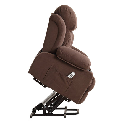 Power Lift Recliner with Heating, Vibration Massage, USB Charging, Remote Control & Storage Pockets for Seniors