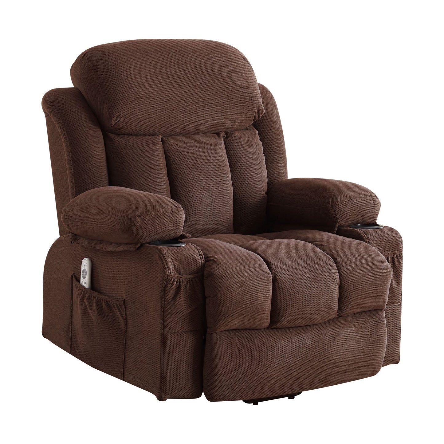 Power Lift Recliner with Heating, Vibration Massage, USB Charging, Remote Control & Storage Pockets for Seniors