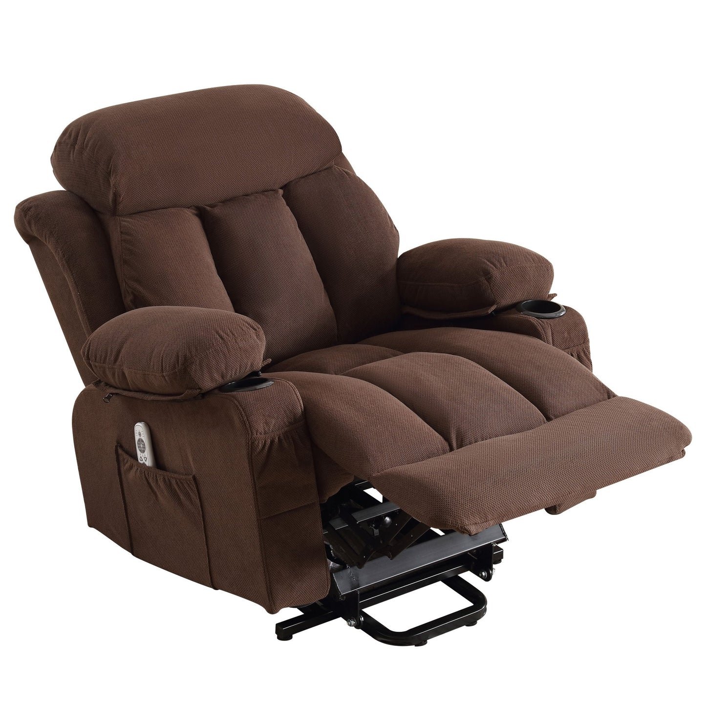 Power Lift Recliner with Heating, Vibration Massage, USB Charging, Remote Control & Storage Pockets for Seniors