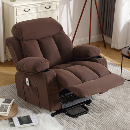 Power Lift Recliner with Heating, Vibration Massage, USB Charging, Remote Control & Storage Pockets for Seniors