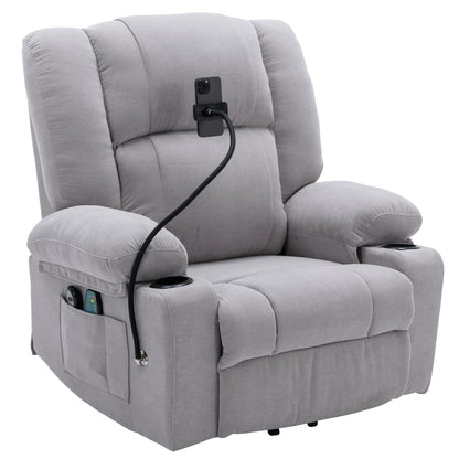 Power Lift Recliner with Massage, Heat & Phone Holder