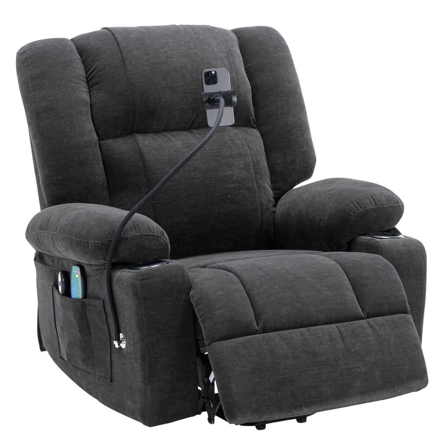 Power Lift Recliner with Massage, Heat & Phone Holder
