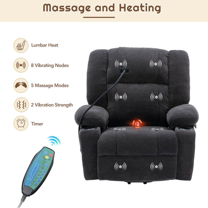 Power Lift Recliner with Massage, Heat & Phone Holder