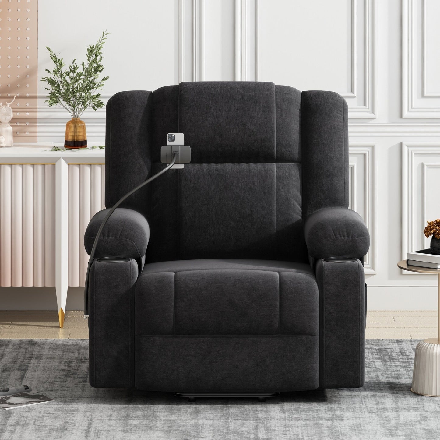 Power Lift Recliner with Massage, Heat & Phone Holder