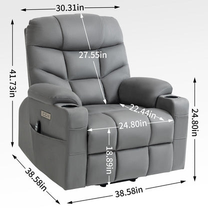 Power Lift Recliner with Massage, Heat & USB Ports