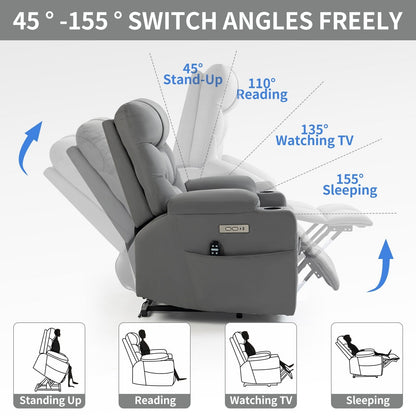 Power Lift Recliner with Massage, Heat & USB Ports