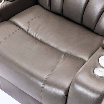 Power Motion Recliner with USB Charging Port and Hidden Arm Storage,with Convenient Cup Holder Design,and stereo