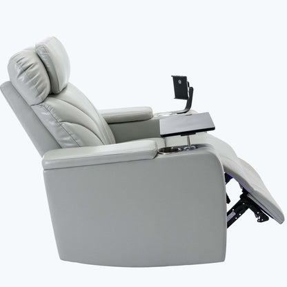 Power Motion Recliner with USB Charging Port and Hidden Arm Storage,with Convenient Cup Holder Design,and stereo
