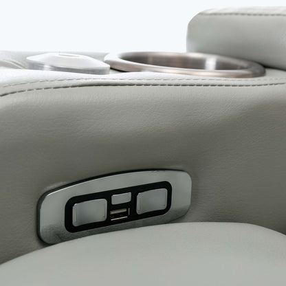 Power Motion Recliner with USB Charging Port and Hidden Arm Storage,with Convenient Cup Holder Design,and stereo