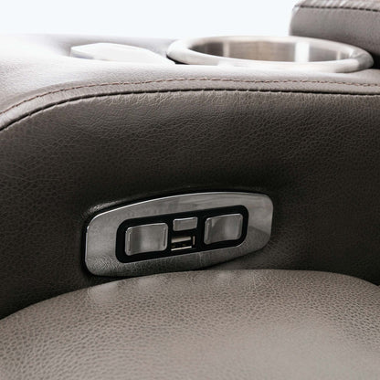 Power Motion Recliner with USB Charging Port and Hidden Arm Storage,with Convenient Cup Holder Design,and stereo