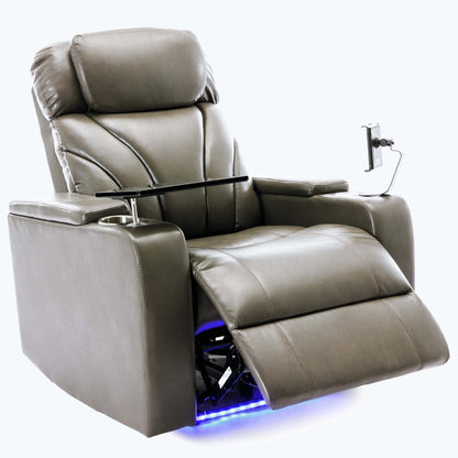 Power Motion Recliner with USB Charging Port and Hidden Arm Storage,with Convenient Cup Holder Design,and stereo