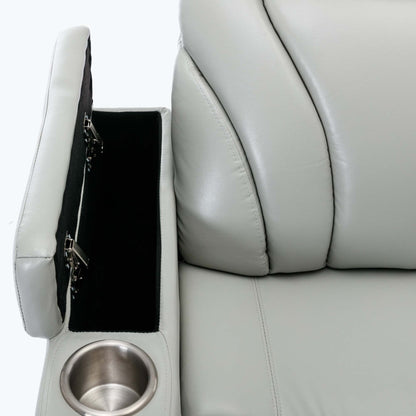 Power Motion Recliner with USB Charging Port and Hidden Arm Storage,with Convenient Cup Holder Design,and stereo