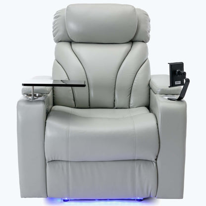 Power Motion Recliner with USB Charging Port and Hidden Arm Storage,with Convenient Cup Holder Design,and stereo