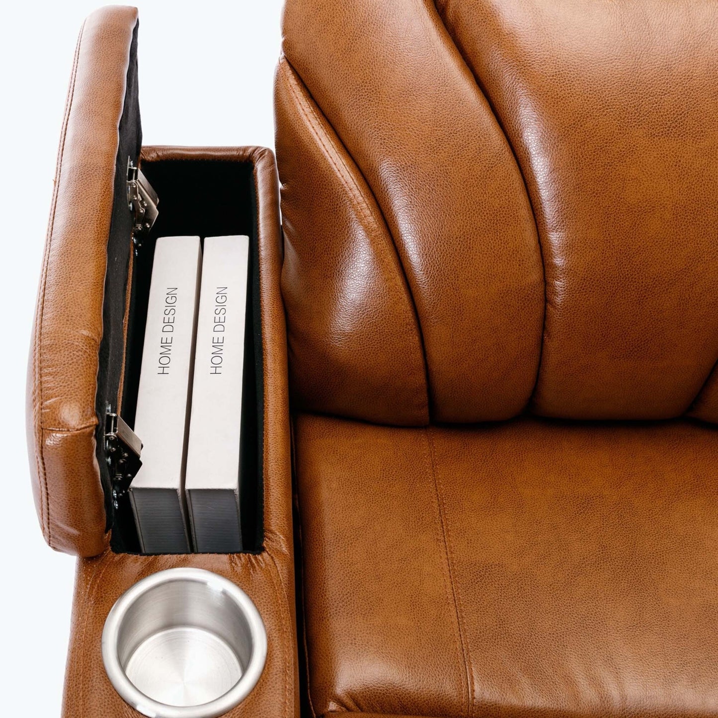Power Motion Recliner with USB Charging Port and Hidden Arm Storage,with Convenient Cup Holder Design,and stereo