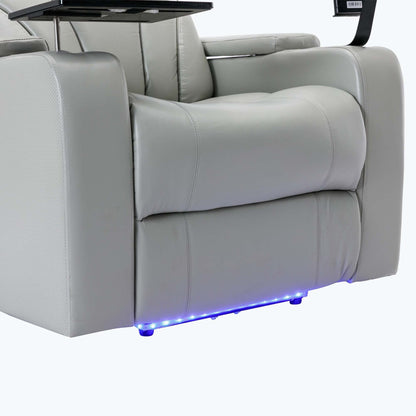 Power Motion Recliner with USB Charging Port and Hidden Arm Storage,with Convenient Cup Holder Design,and stereo