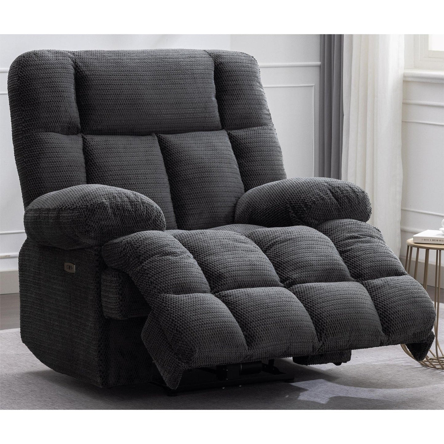 Power Oversized Recliner,Zero Gravity Big Man Extra Large Recliner Chair for Living Room with USB Port 43L*39W*43H