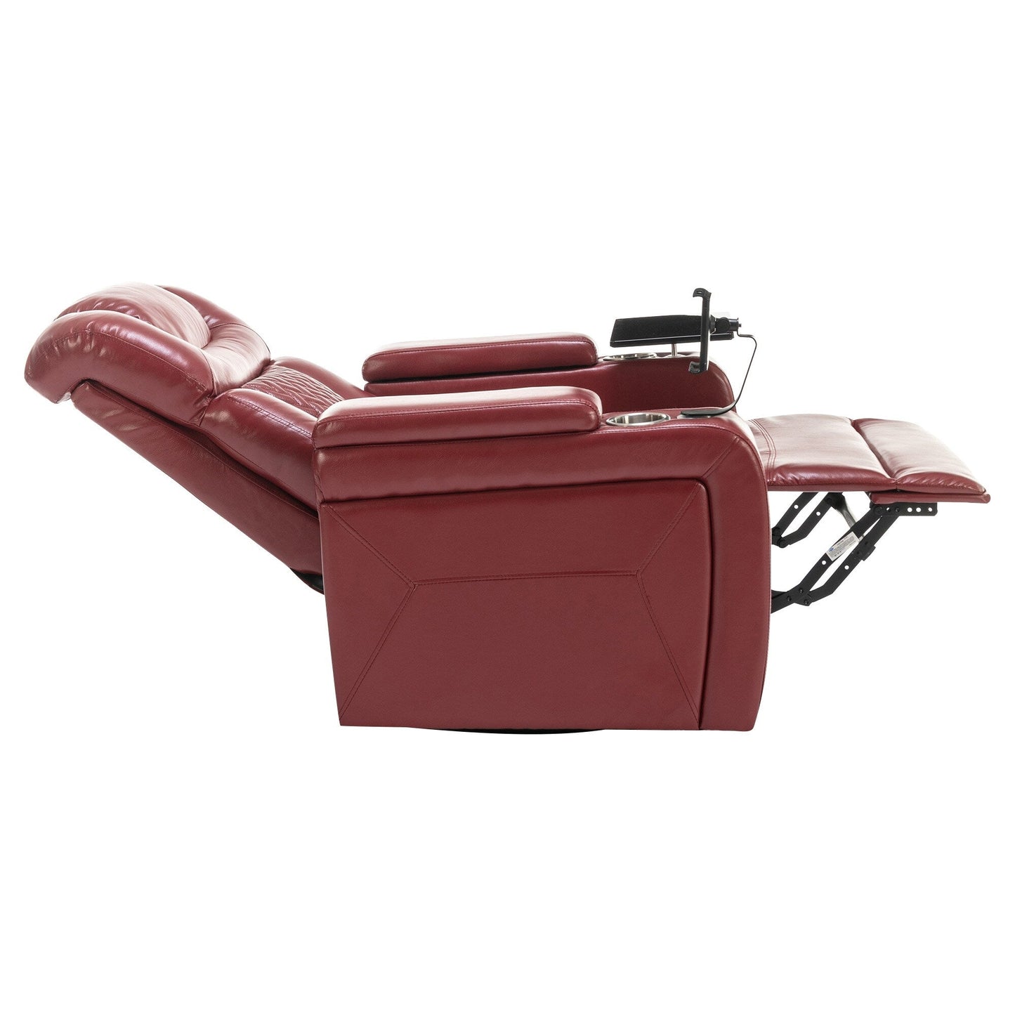 Power Recliner Chair with 270° Swivel, Tray, USB & Cup Holders