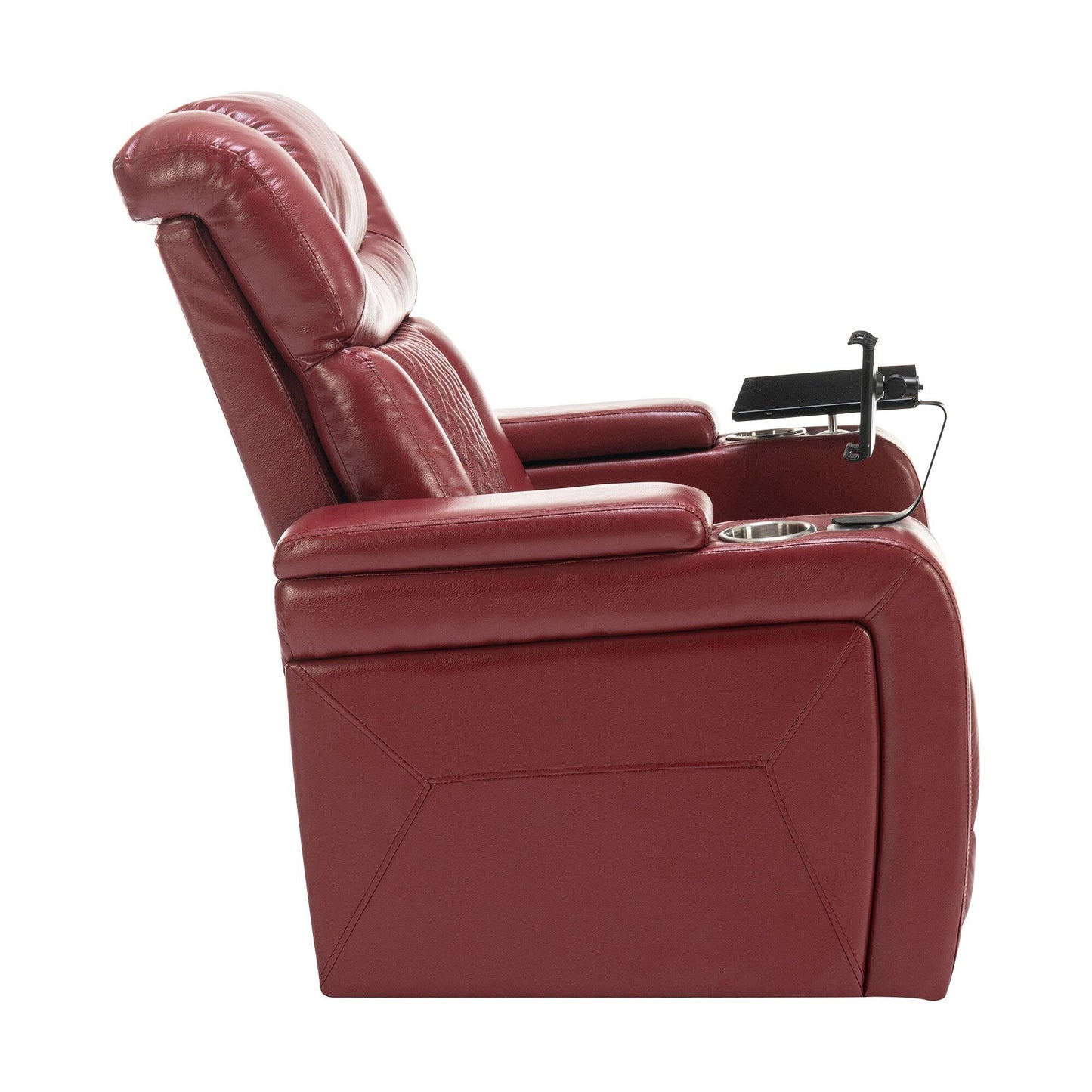 Power Recliner Chair with 270° Swivel, Tray, USB & Cup Holders