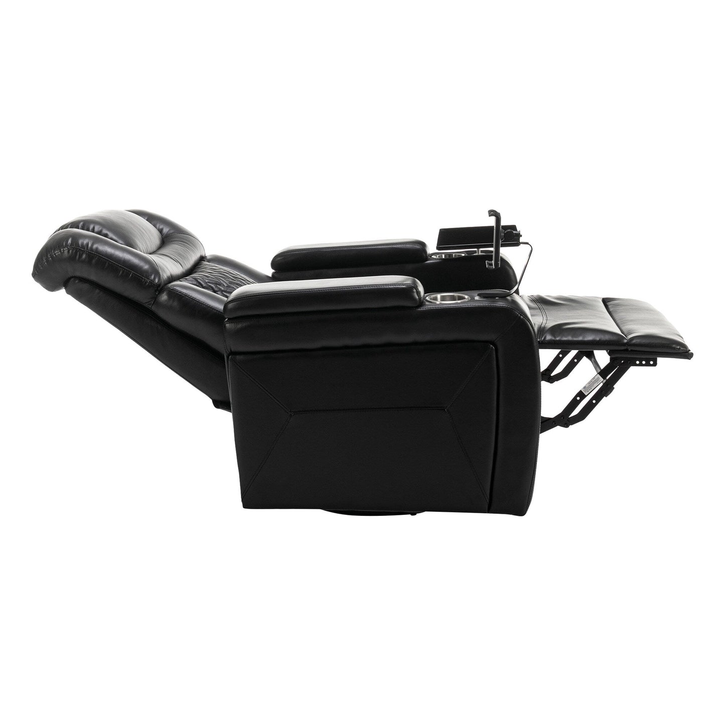 Power Recliner Chair with 270° Swivel, Tray, USB & Cup Holders