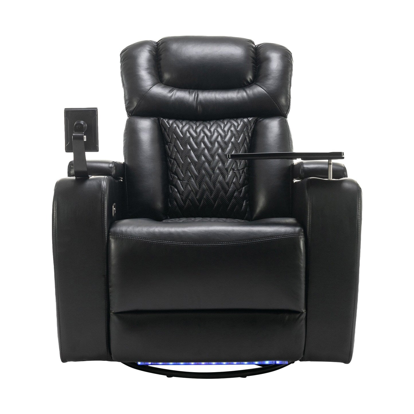 Power Recliner Chair with 270° Swivel, Tray, USB & Cup Holders