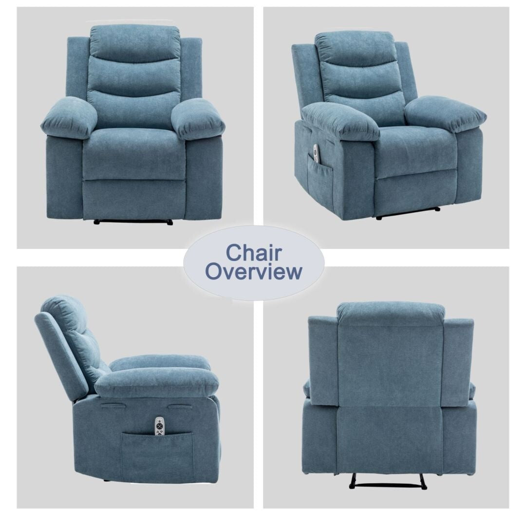 Power Recliner Chair with Adjustable Massage Function for Living Room
