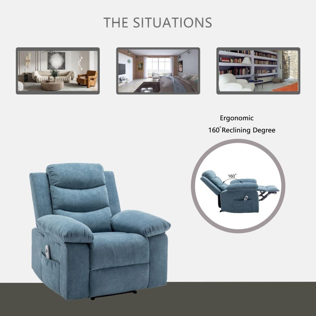 Power Recliner Chair with Adjustable Massage Function for Living Room