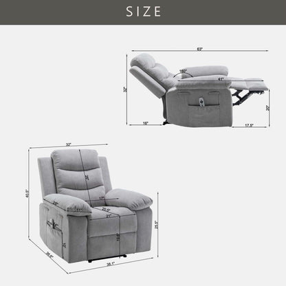 Power Recliner Chair with Adjustable Massage Function for Living Room