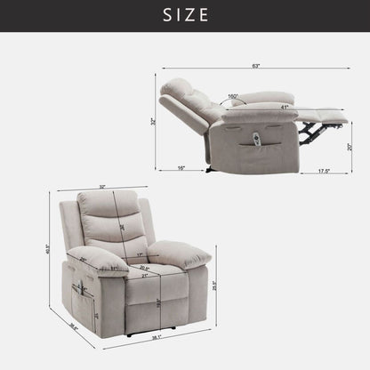 Power Recliner Chair with Adjustable Massage Function for Living Room