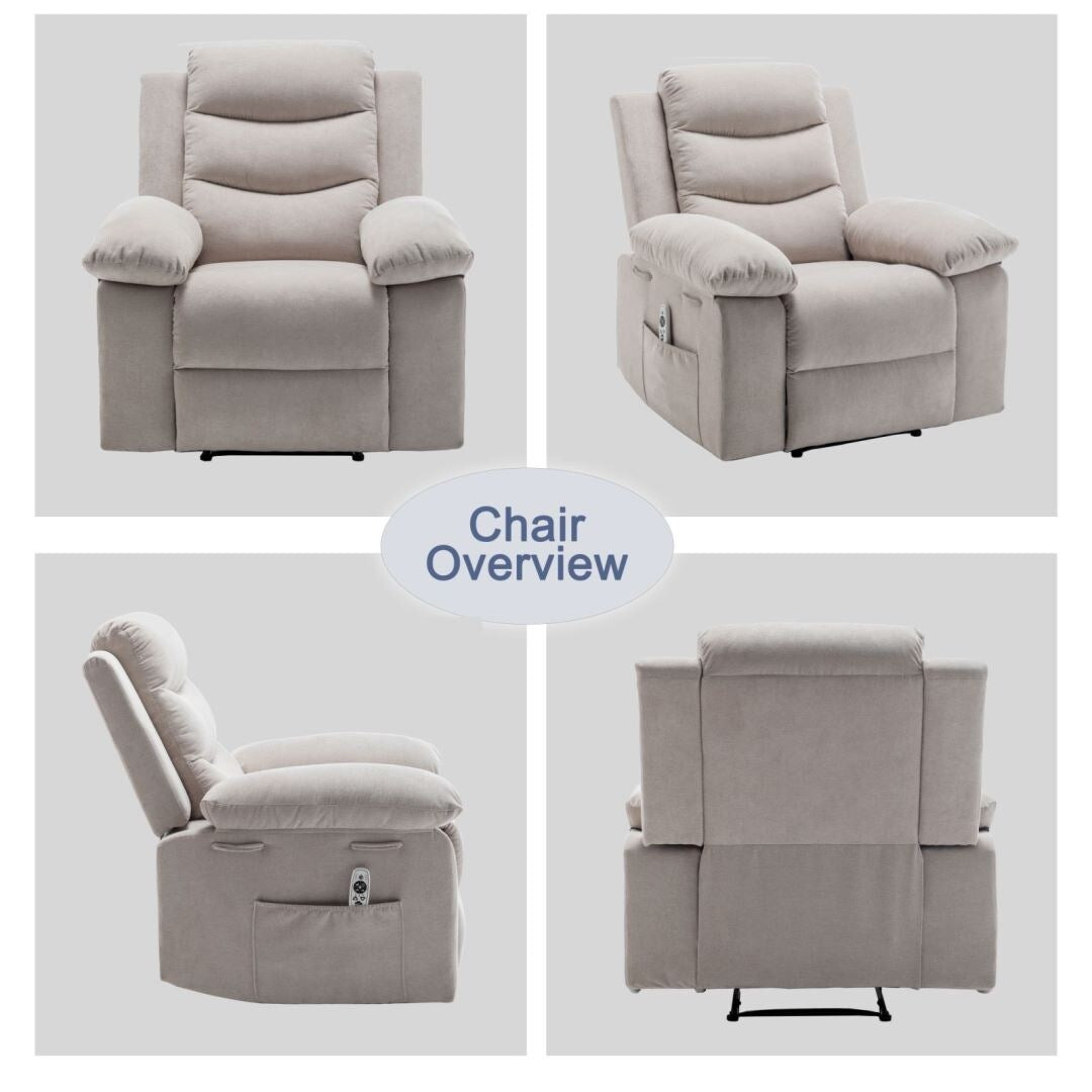 Power Recliner Chair with Adjustable Massage Function for Living Room