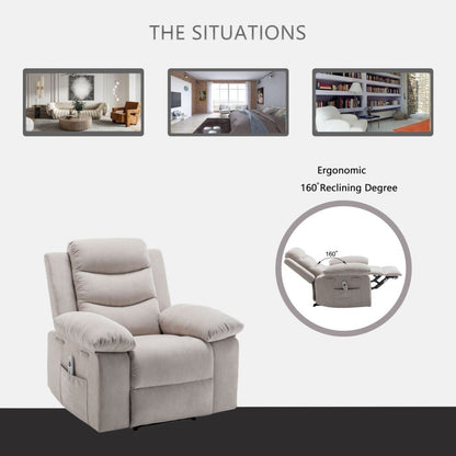 Power Recliner Chair with Adjustable Massage Function for Living Room