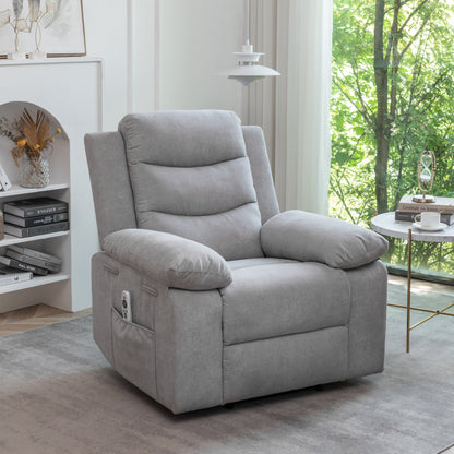 Power Recliner Chair with Adjustable Massage Function - 36.63 x 38.13 x 40.50