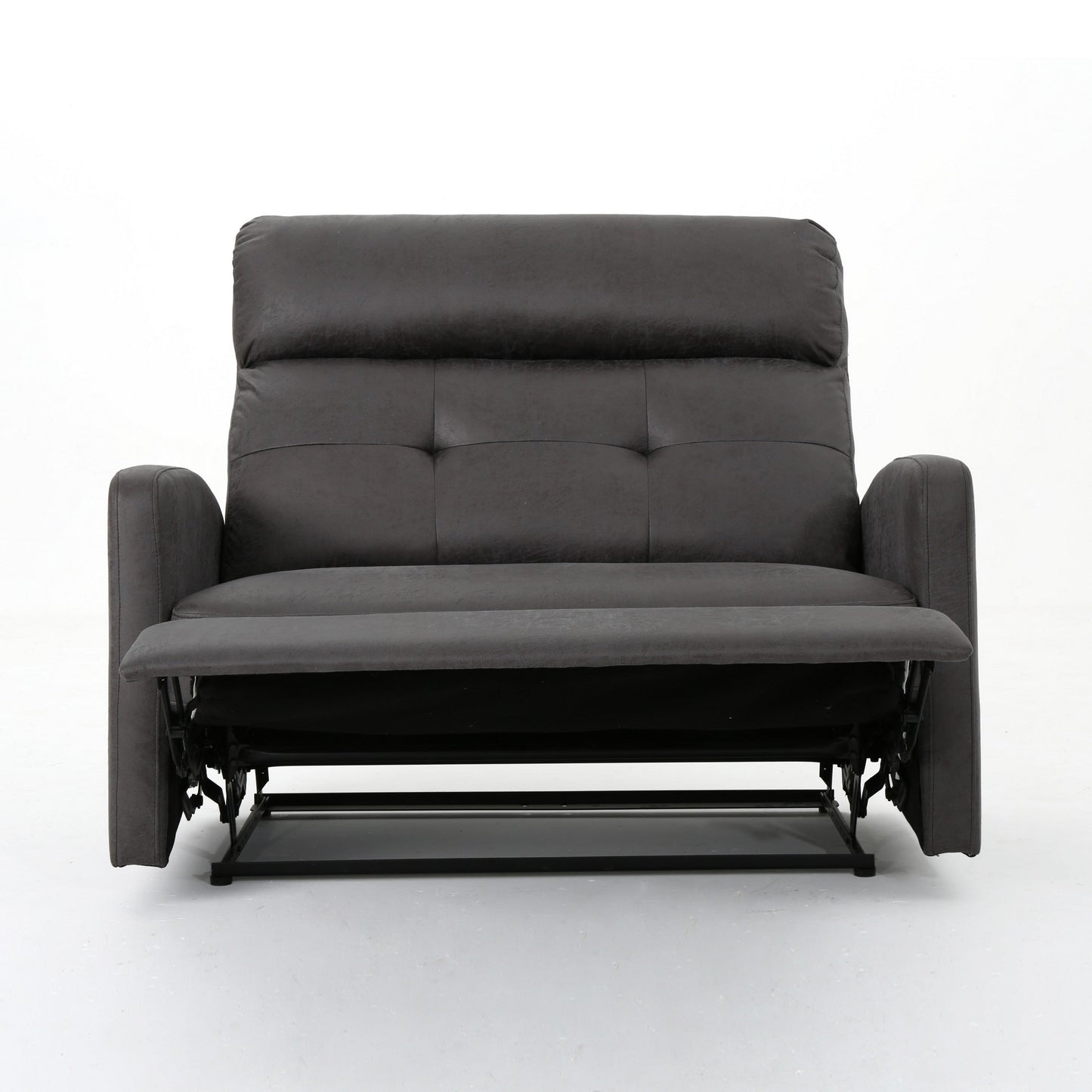 Power Recliner Chair, Oversize Wide Seat, Tufted Slate Gray Microfiber