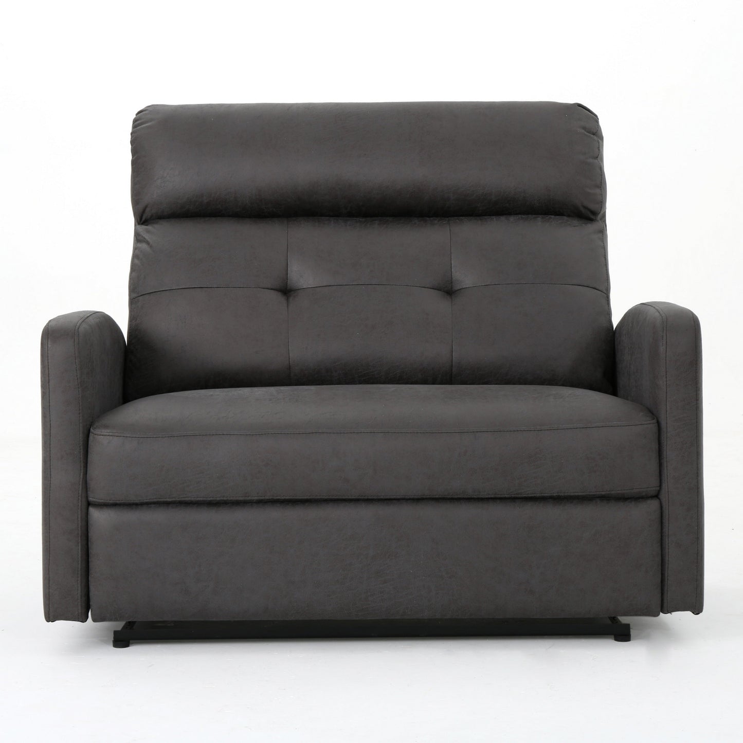 Power Recliner Chair, Oversize Wide Seat, Tufted Slate Gray Microfiber