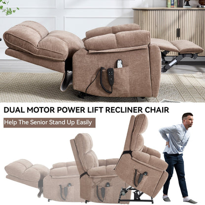 Power-Remote Lift Recliners with Hidden Cup Holders, Heat Massage