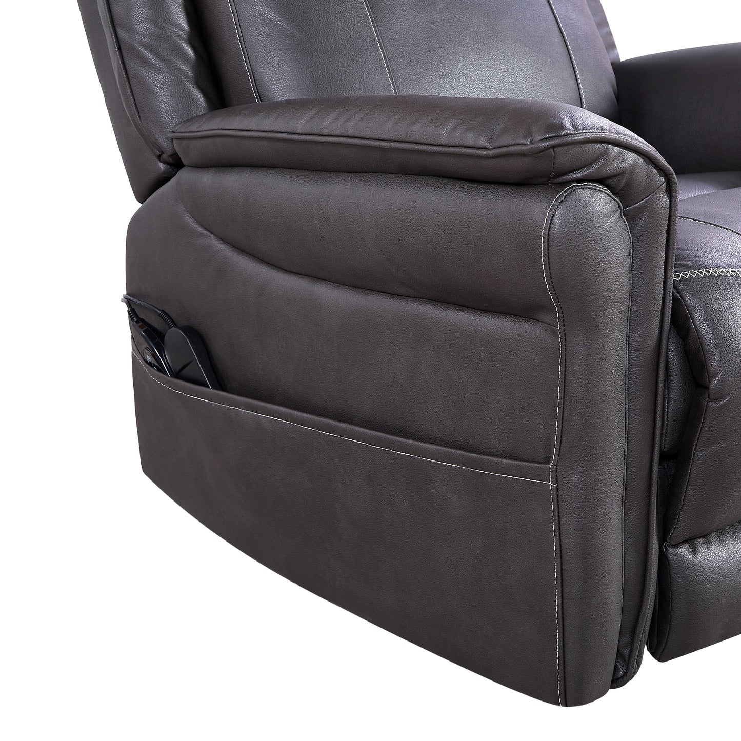 Power Swivel Rocking Recliner Chair with OKIN Motor, 8 Vibration Points, Lumbar Heating, Extendable Footrest, Infinite Reclining