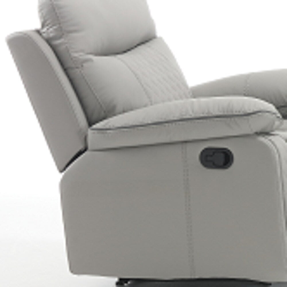 Premium Comfort Recliner with Manual Recline, Durable Faux Leather