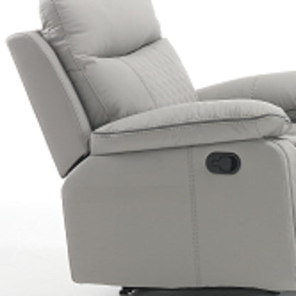 Premium Comfort Recliner with Manual Recline, Durable Faux Leather