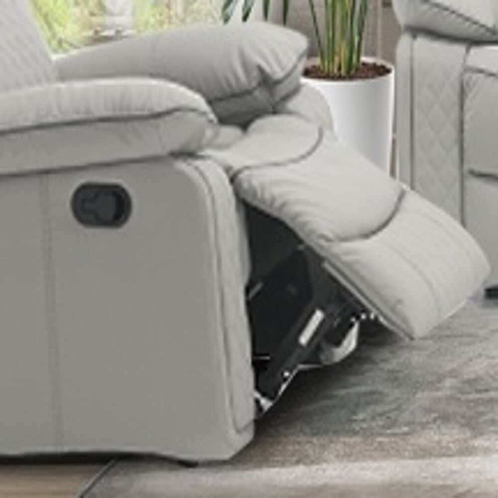Premium Comfort Recliner with Manual Recline, Durable Faux Leather