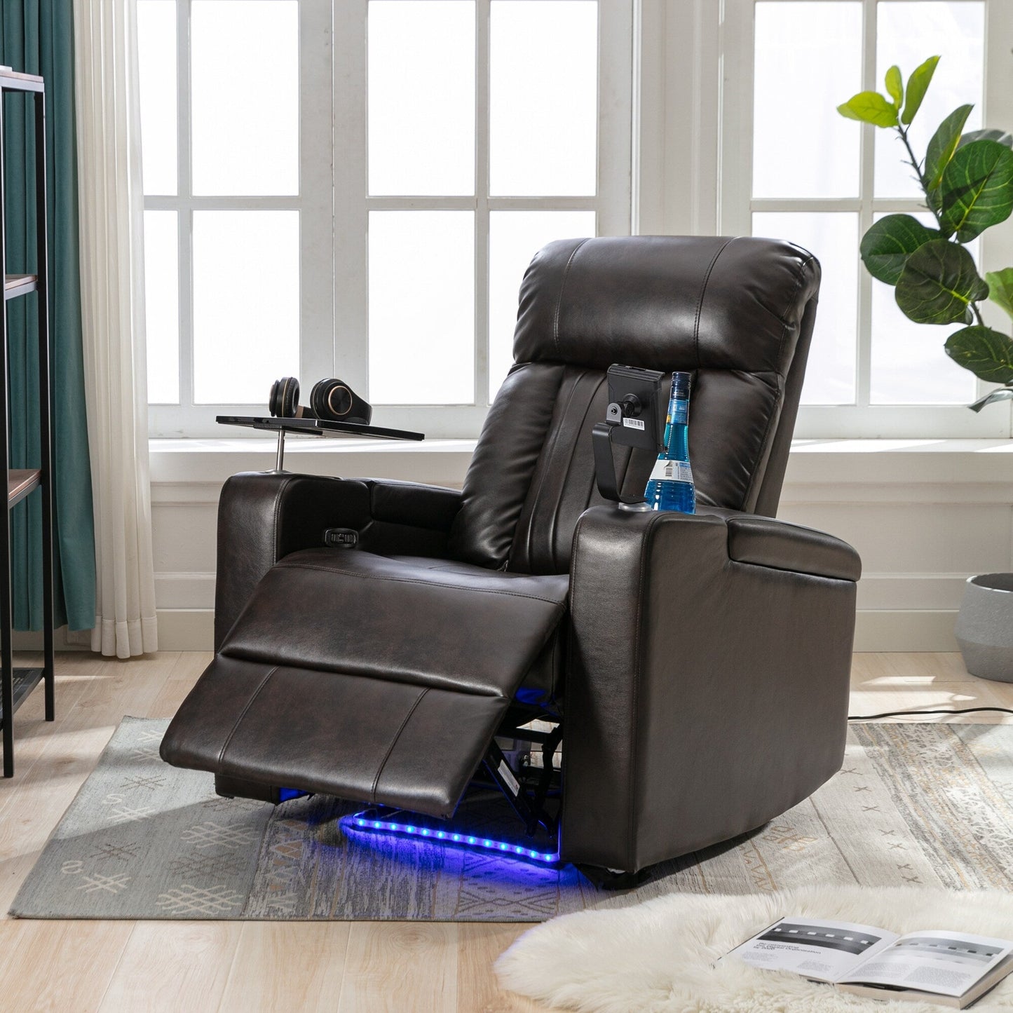 Premium Power Recliner with Storage Arms