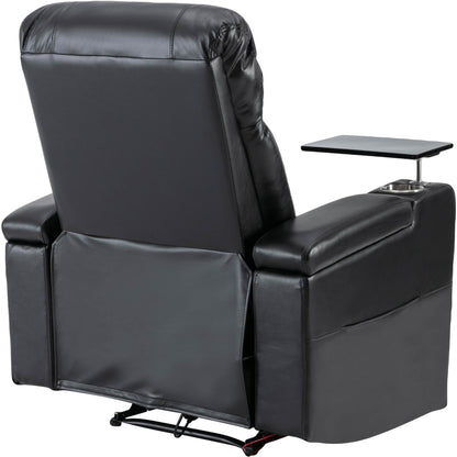 Premium Power Recliner with Storage Arms, Cupholders, Swivel Tray Table and Cell Phone Stand