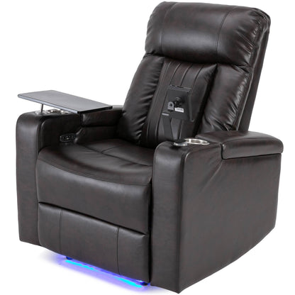 Premium Power Recliner with Storage Arms
